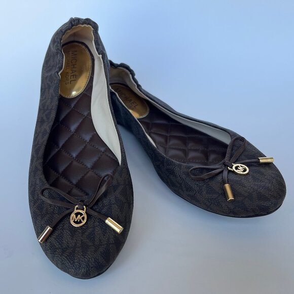 Michael Kors Brown Leather Ballerina Flats - Like New - Picture 5 of 5